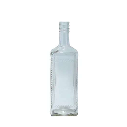 Decorative square tequila alcohol wine glass bottles 
